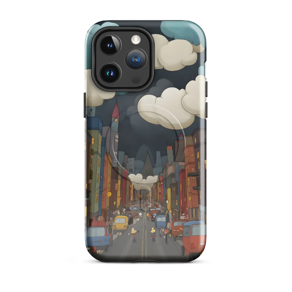 Urban Symphony: A City Awakens at Dusk | Phone Case |  14 Pro Max | MagSafe® Tough Case | Glossy