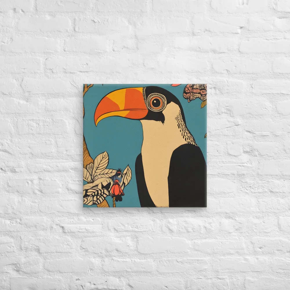 Tropical Majesty: The Toucan at Rest | Canvas | 20″×20″