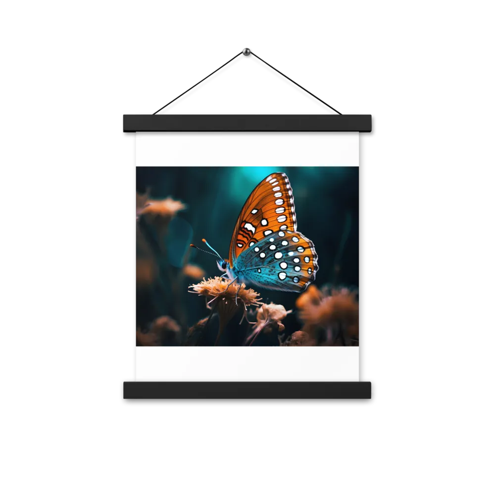 Whispers of Color: The Butterfly's Embrace | Poster With Black Wood Hanger | 11″×14″