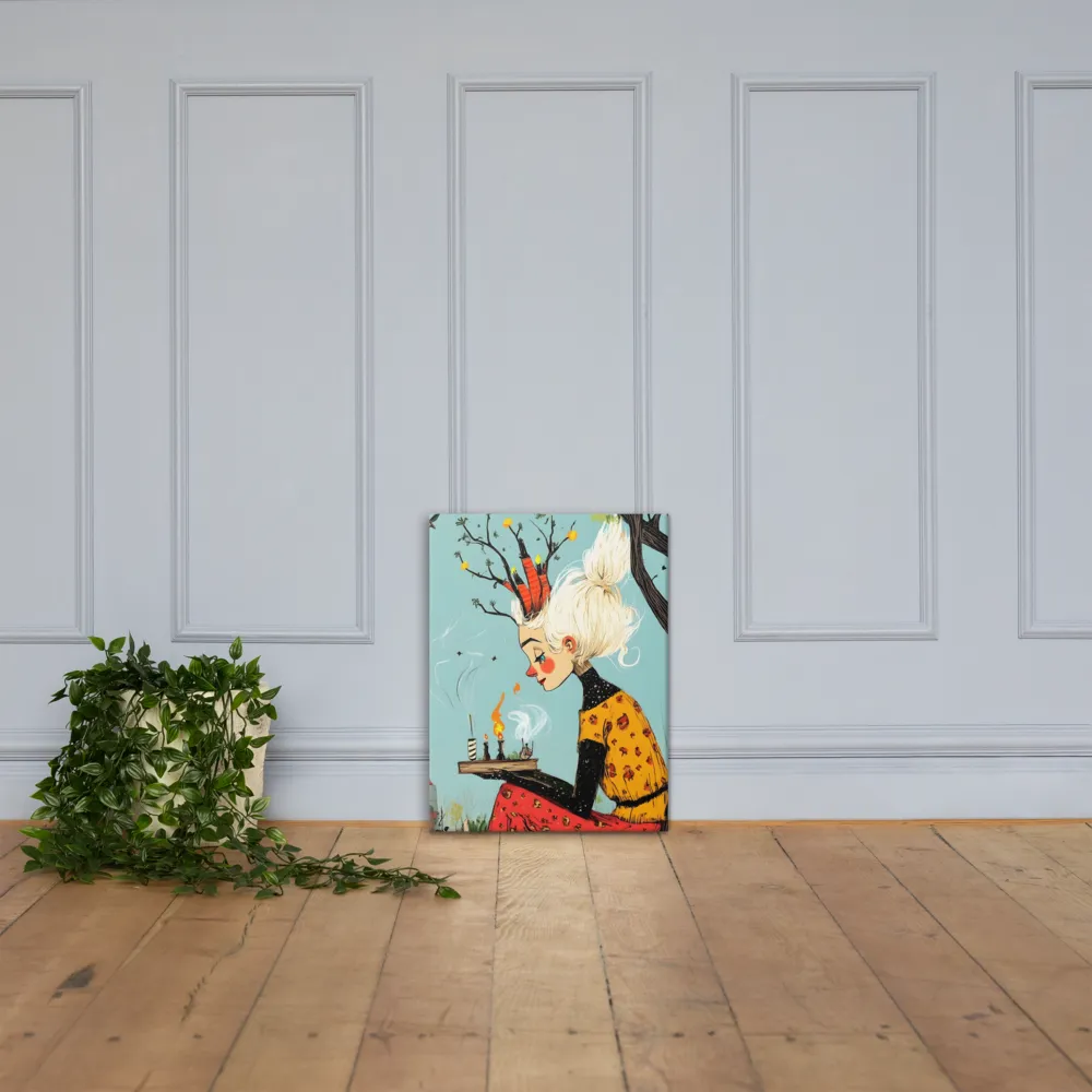 Whimsical Nature Girl | Canvas | 18″×24″