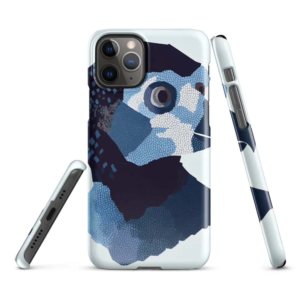Abstract Avian Portrait in Blue