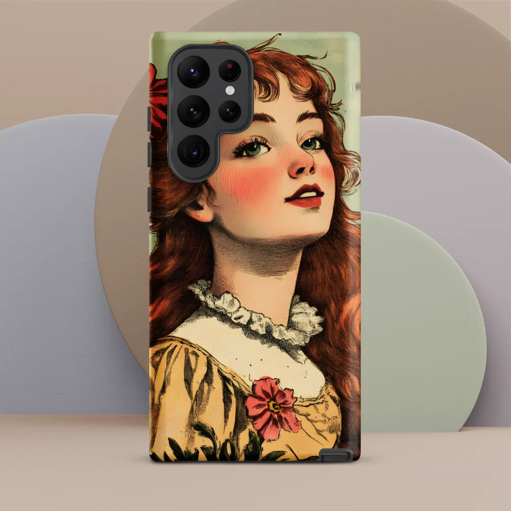 Whimsical Portrait of a Flower-Adorned Girl