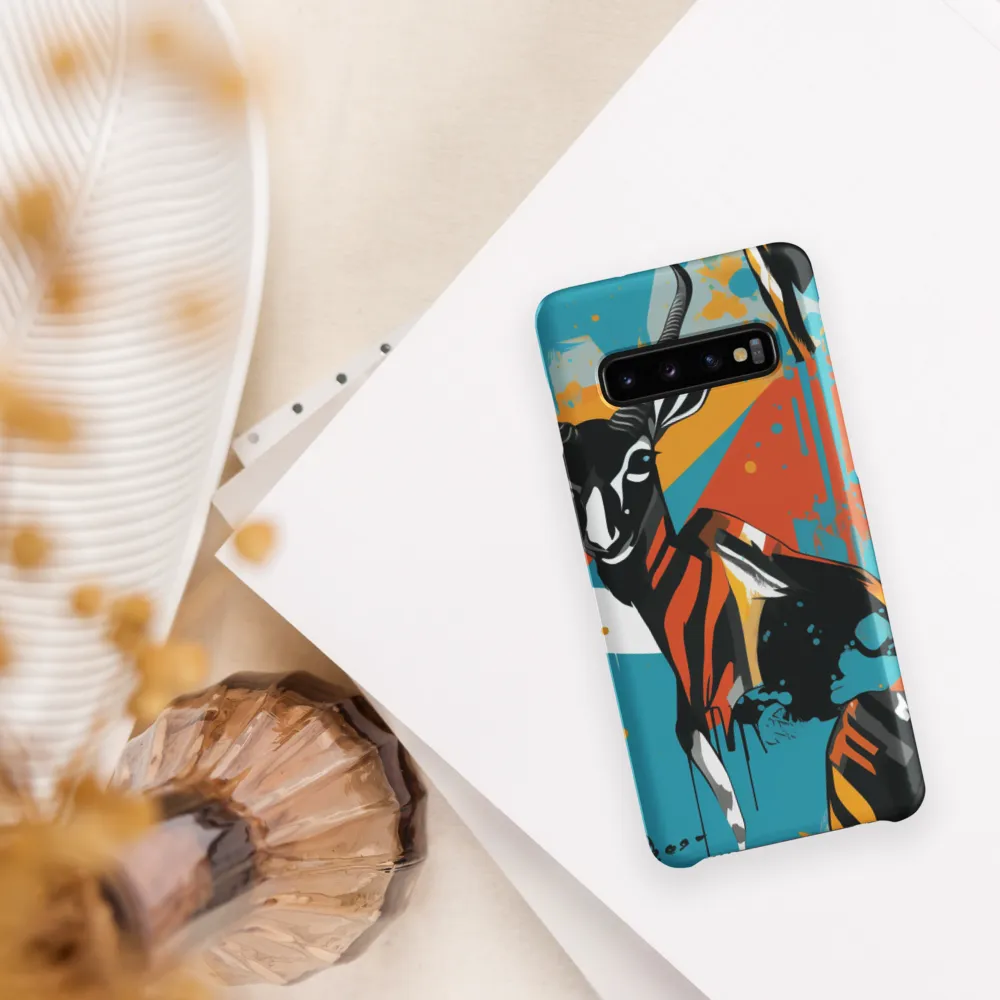 Dynamic Antelope in Vivid Abstract