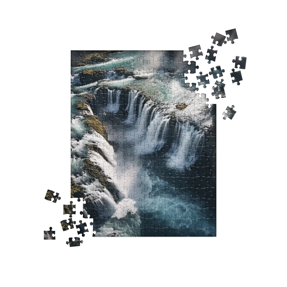 Ethereal Cascade: Nature's Power Revealed | Jigsaw Puzzle | 252 pieces