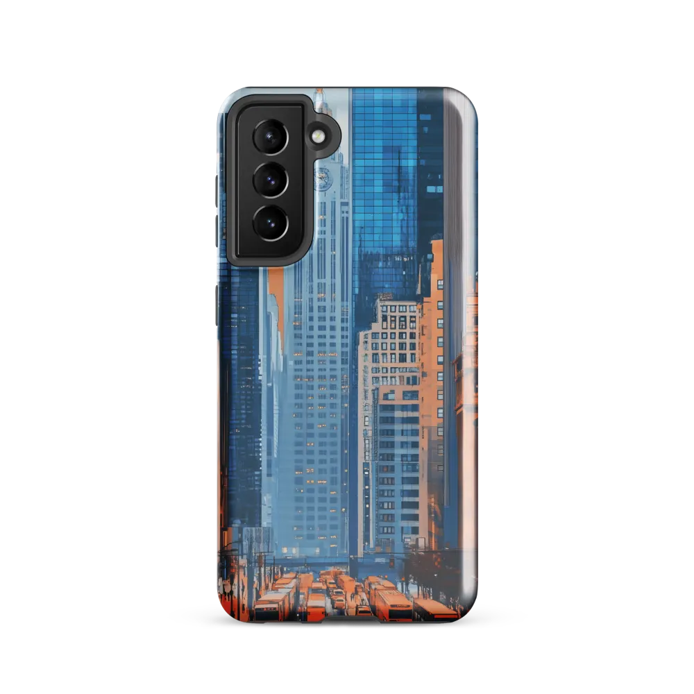 Urban Symphony in Blue and Orange