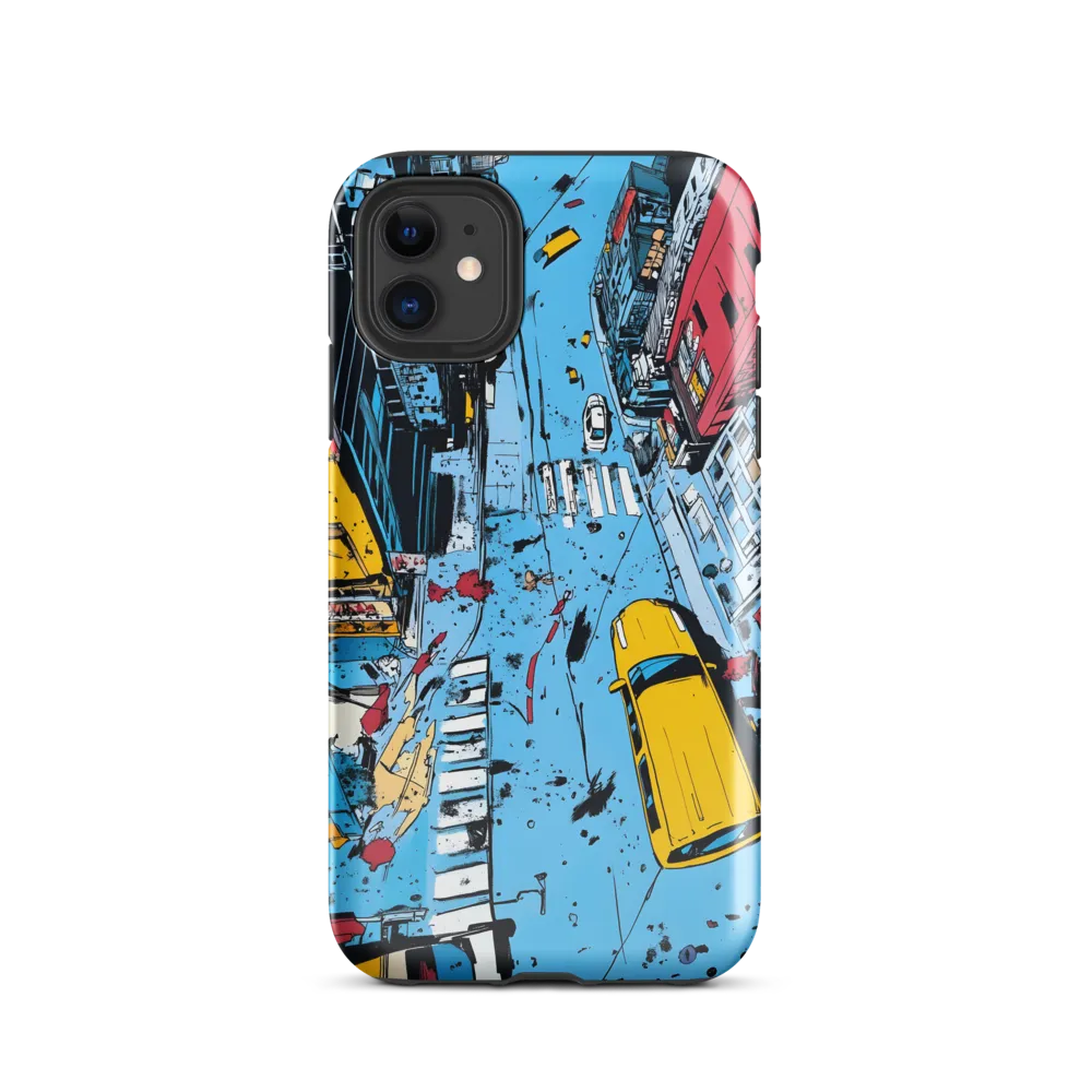 Urban Chaos: Aerial View of City Life | Phone Case |  11 | Tough Case | Glossy