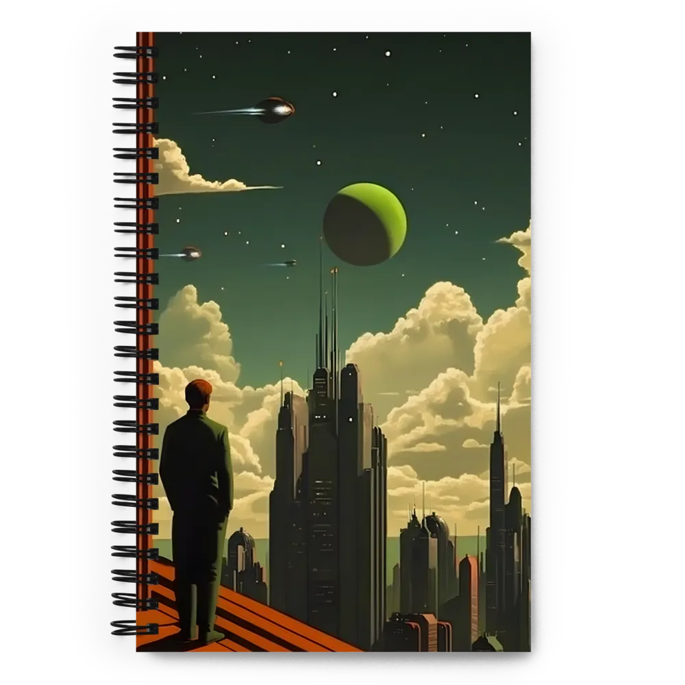 Gaze of Tomorrow: A Futuristic Vision | Spiral Notebook