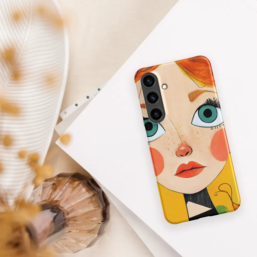 Whimsical Portrait of a Girl | Phone Case |  S24 Plus | Snap Case | Matte