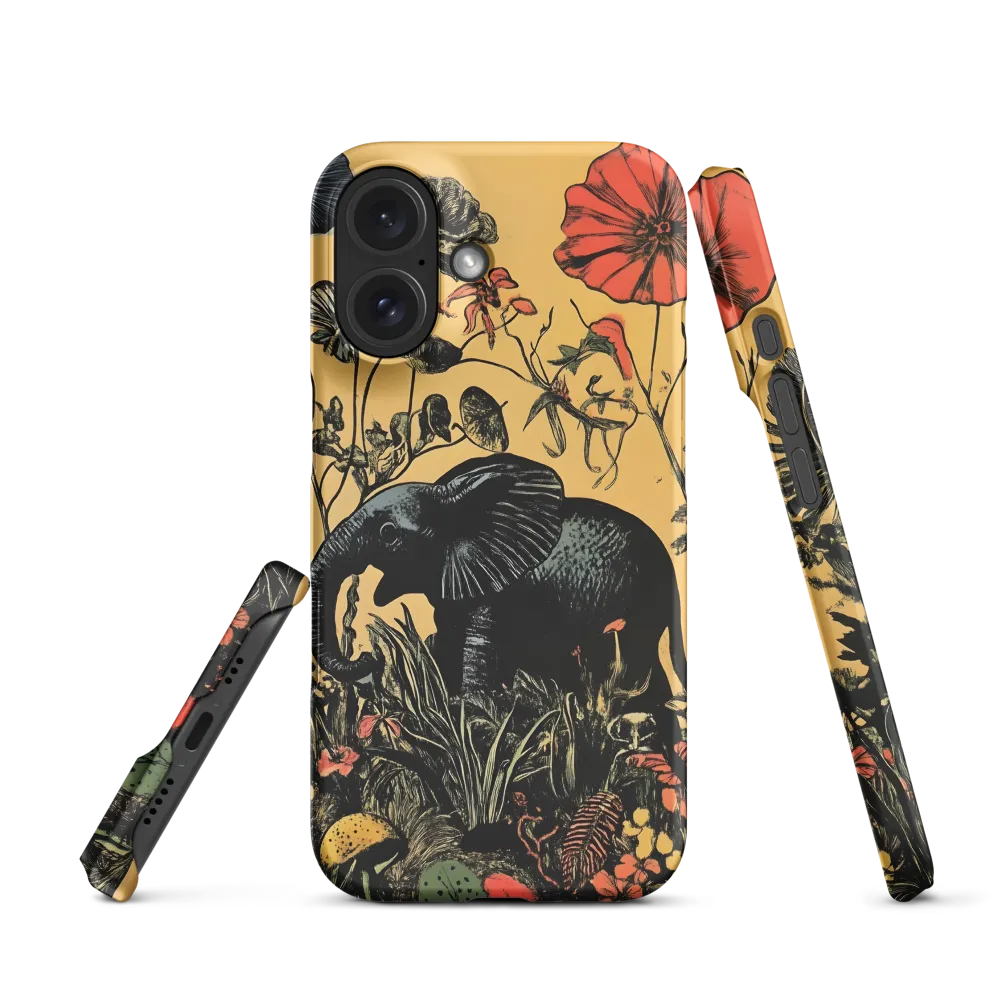 Floral Majesty: The Elephant's Sanctuary | Phone Case |  16 | Snap Case | Matte