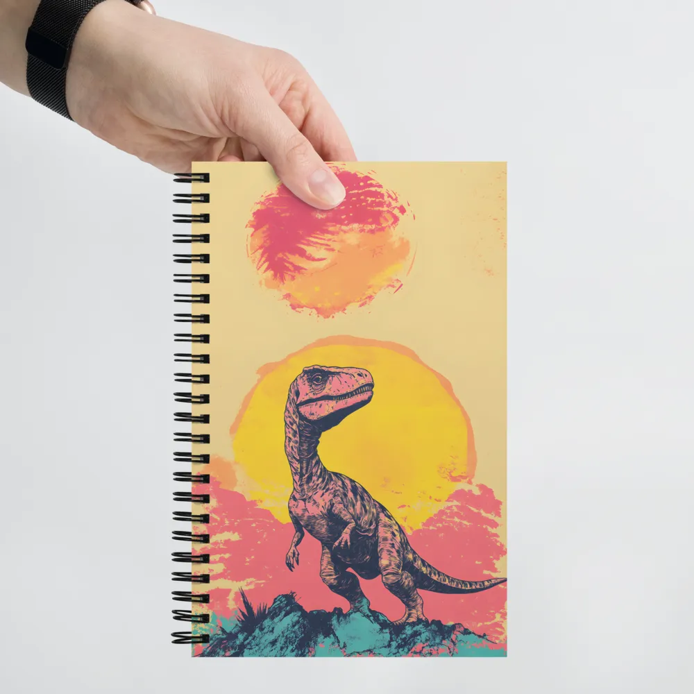 Majestic Dinosaur at Sunrise | Spiral Notebook