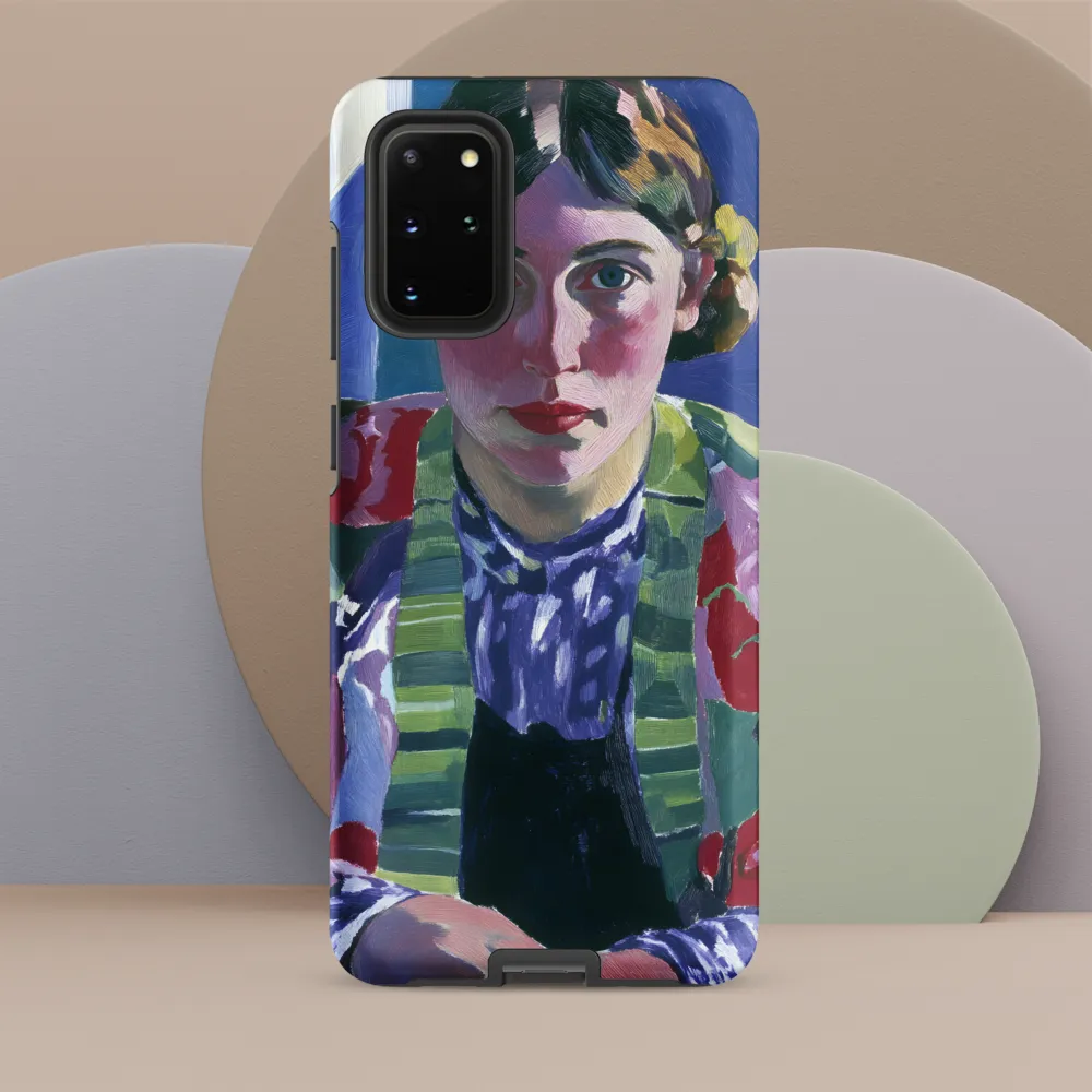 Vibrant Gaze: A Modernist Portrait