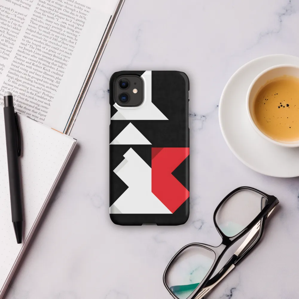 Geometric Symphony in Contrast | Phone Case |  11 | Snap Case | Matte