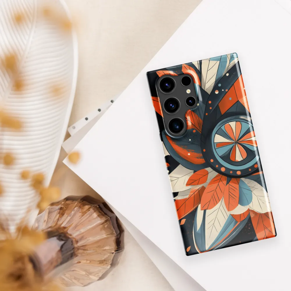 Floral Symphony in Orange and Teal