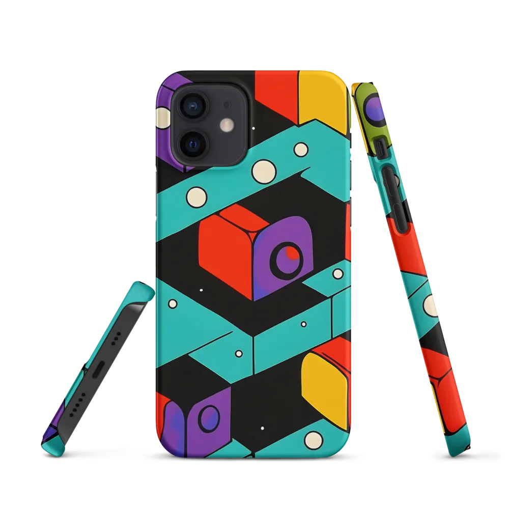Vibrant Geometric Harmony | Phone Case |  12 | Snap Case | Matte