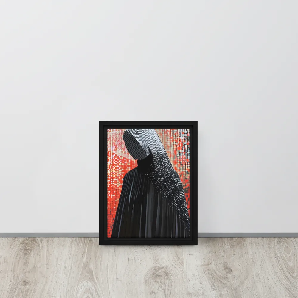 Veil of Modernity | Canvas with White Frame | 9″×12″