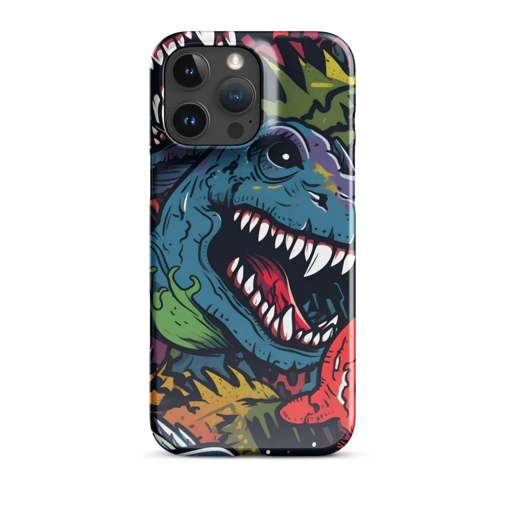 Dino Mania: A Colorful Frenzy | Phone Case |  16 Pro Max | Snap Case | Glossy