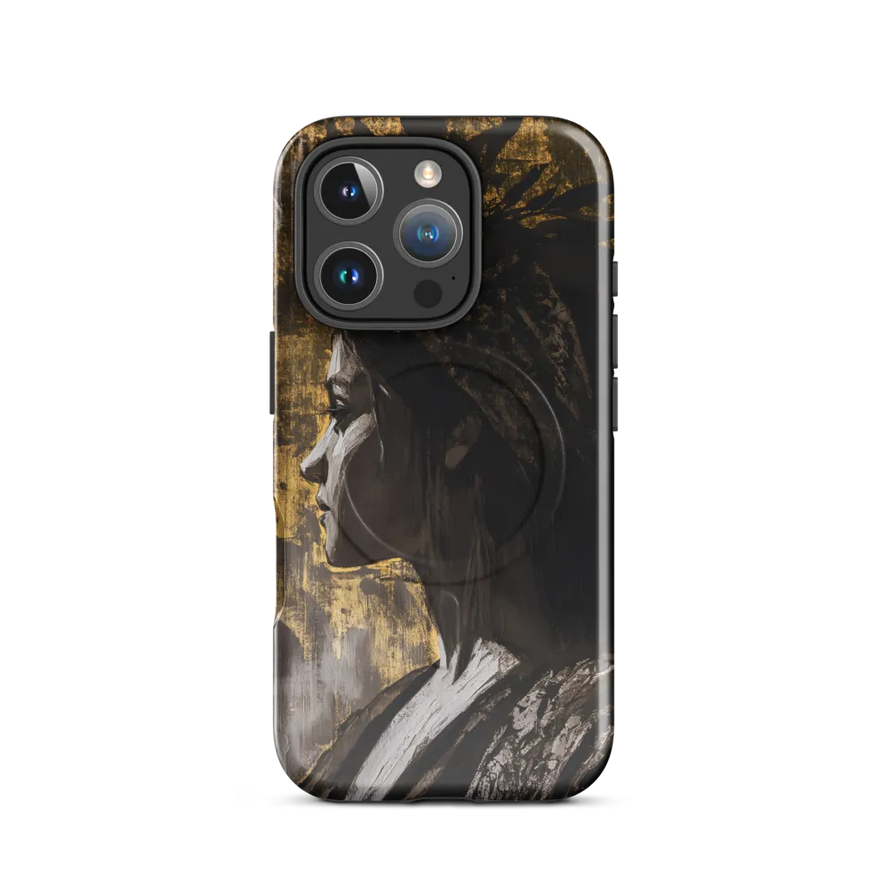 Golden Elegance: A Modern Profile Portrait