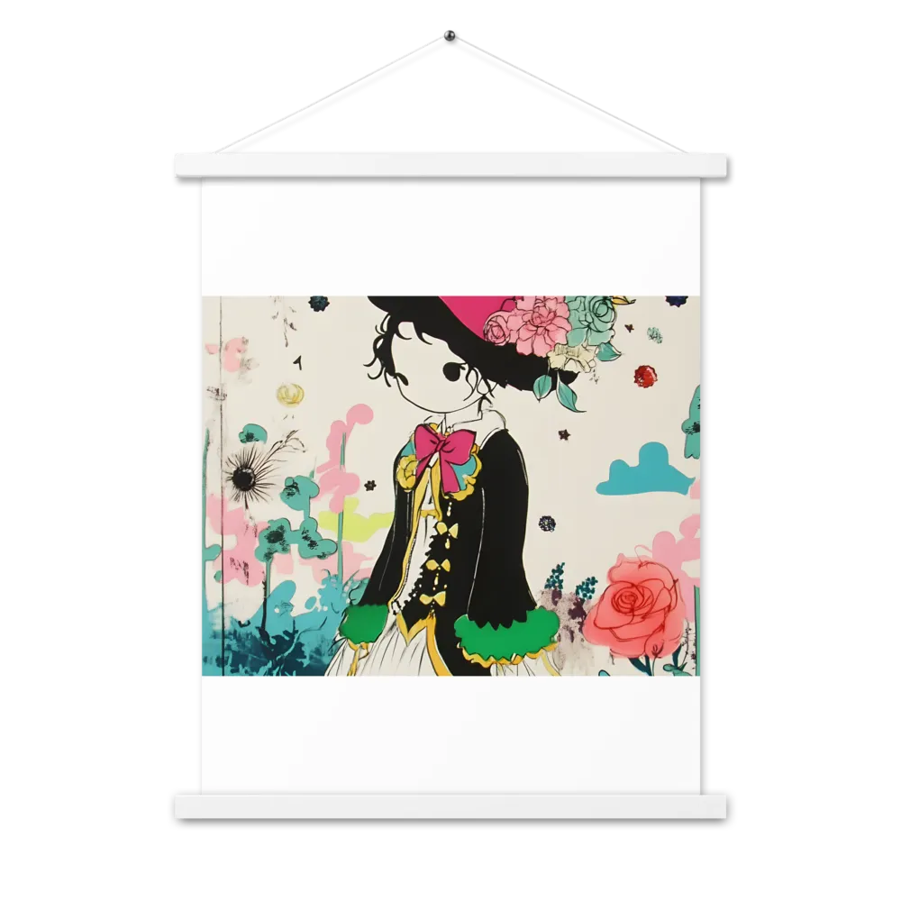 Whimsical Garden Reverie | Poster With White Wood Hanger | 18″×24″