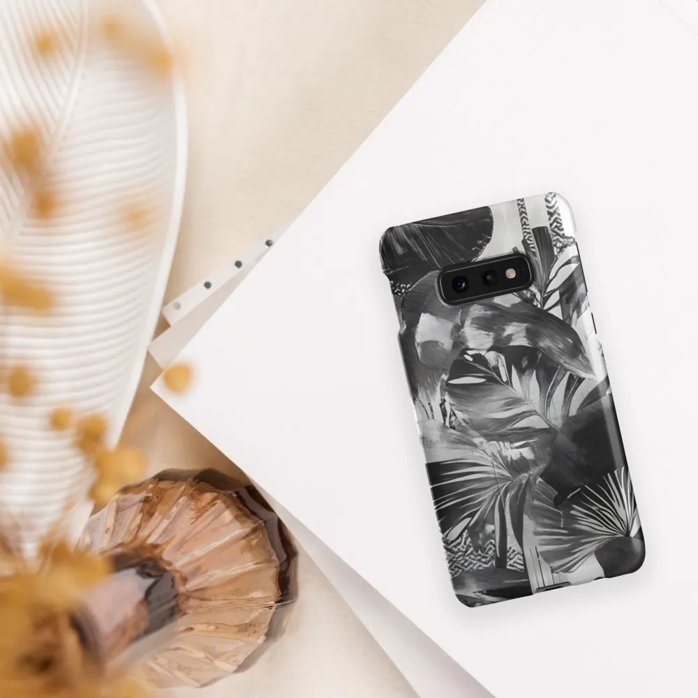 Monochrome Serenity in Tropical Foliage