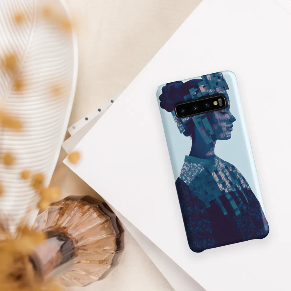 Digital Portrait in Abstract Blue