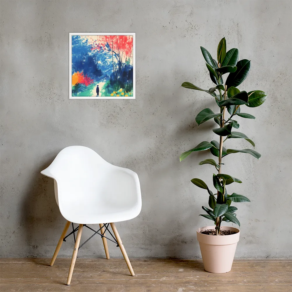 Whispers of Tranquility | Poster with White Frame | 18″×18″
