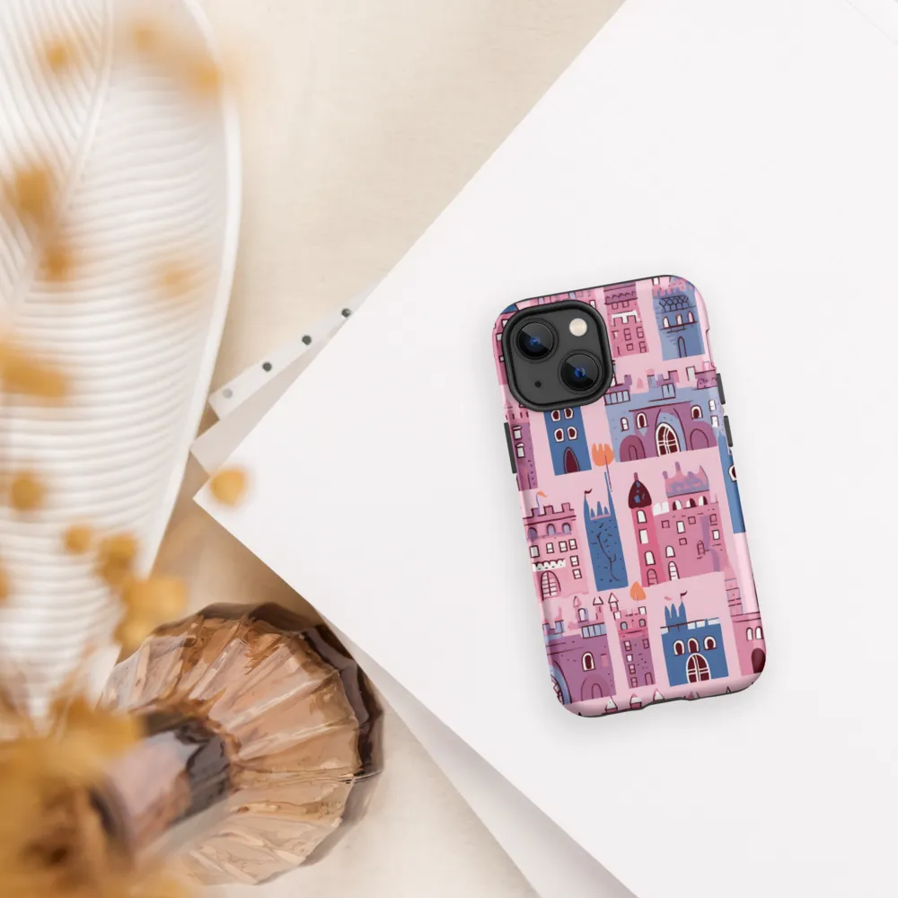 Whimsical Castles: A Playful Tapestry | Phone Case |  13 mini | Tough Case | Matte