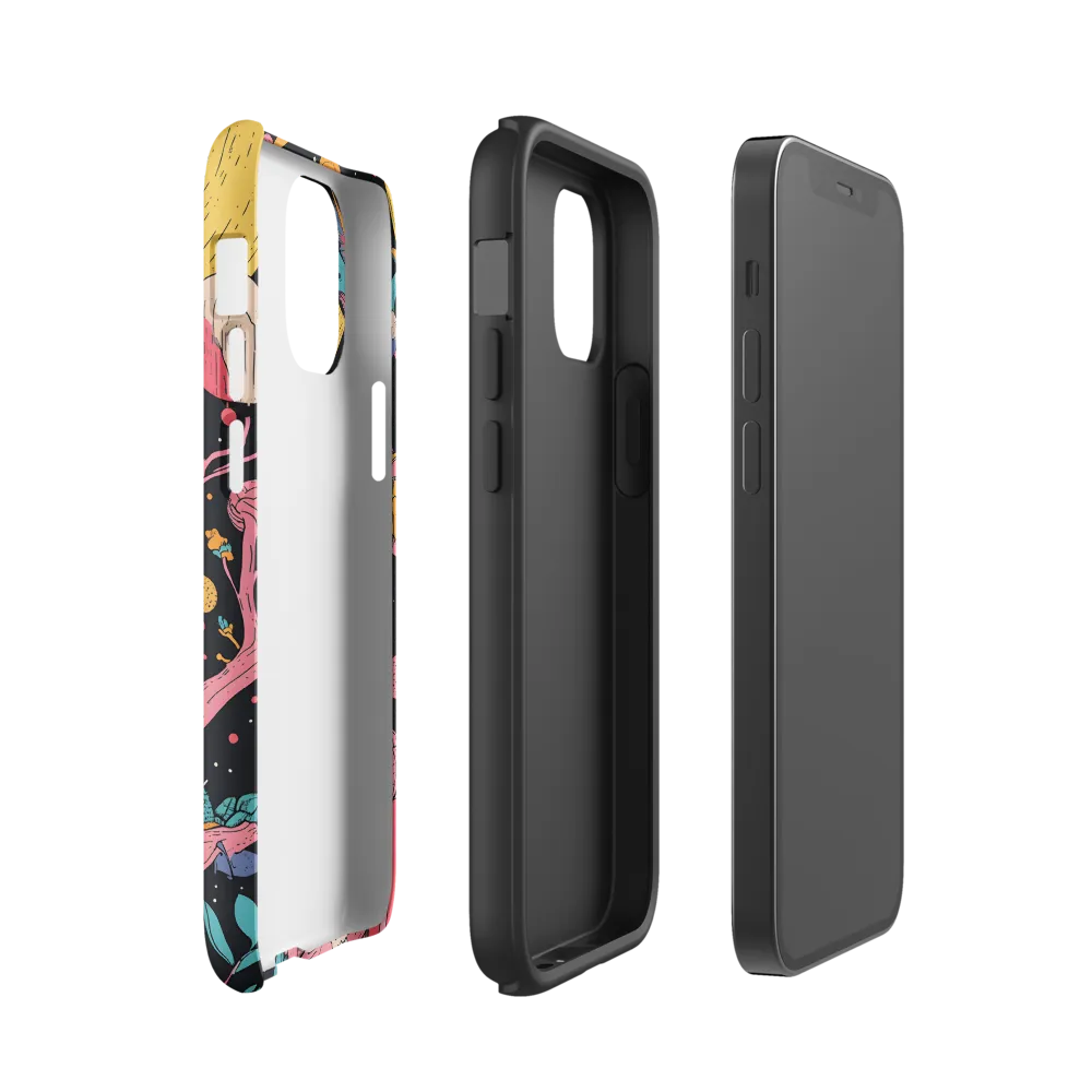 Whimsical Cosmic Owl | Phone Case |  12 mini | Tough Case | Matte