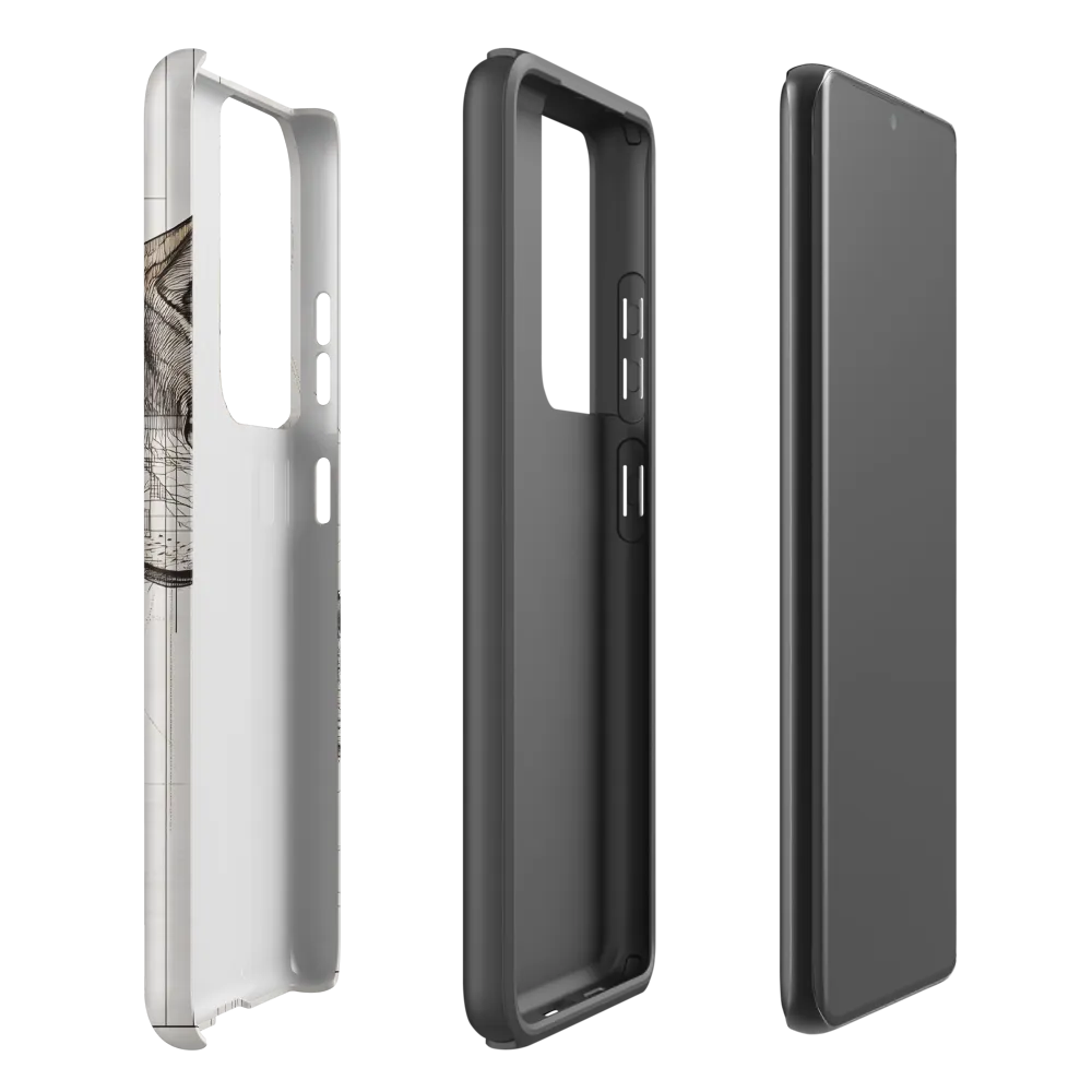 Geometric Harmony: The Essence of Wolves | Phone Case |  S21 Ultra | Tough Case | Matte