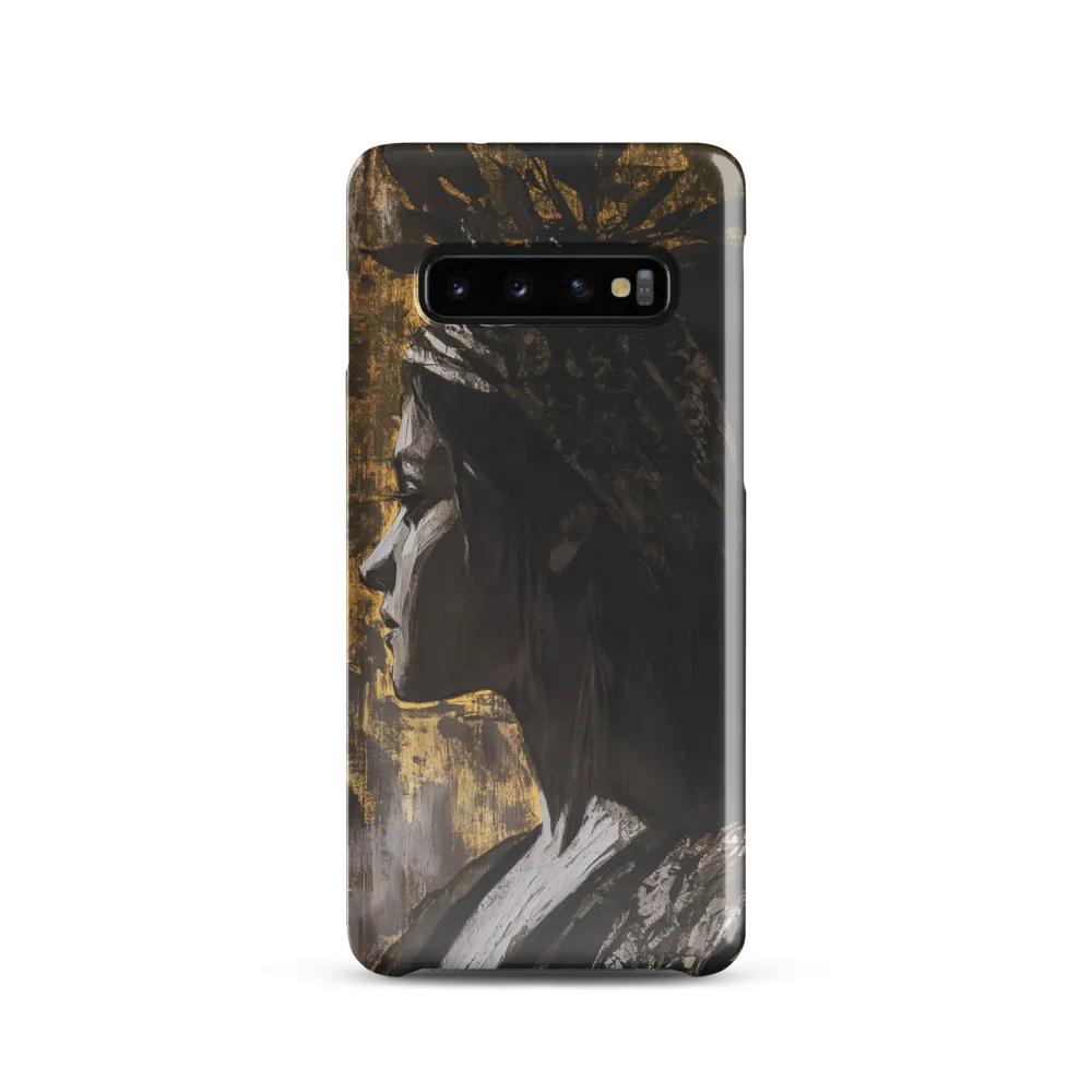 Golden Elegance: A Modern Profile Portrait