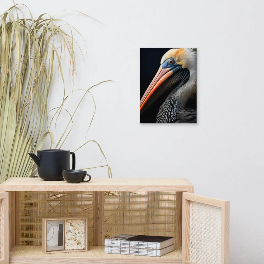 Majestic Portrait of a Pelican | Canvas | 12″×16″