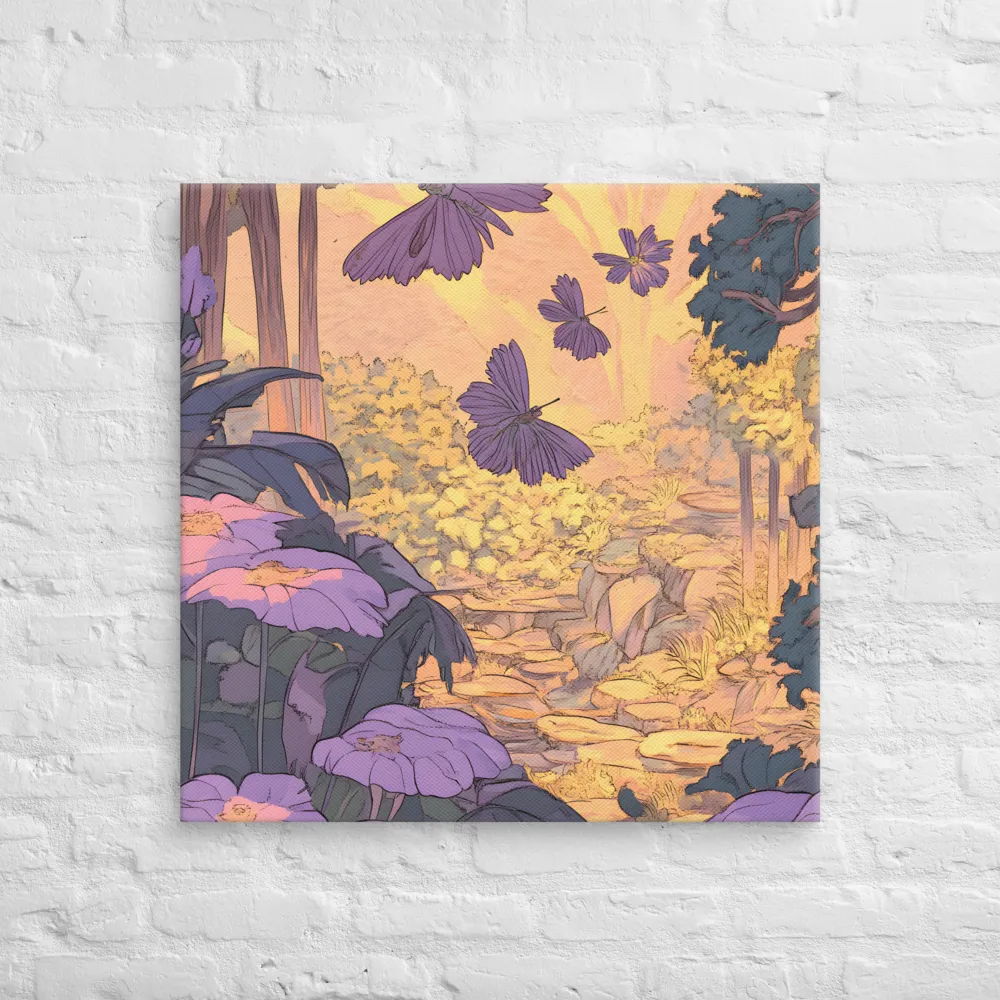 A Serene Dance of Butterflies | Canvas | 30″×30″