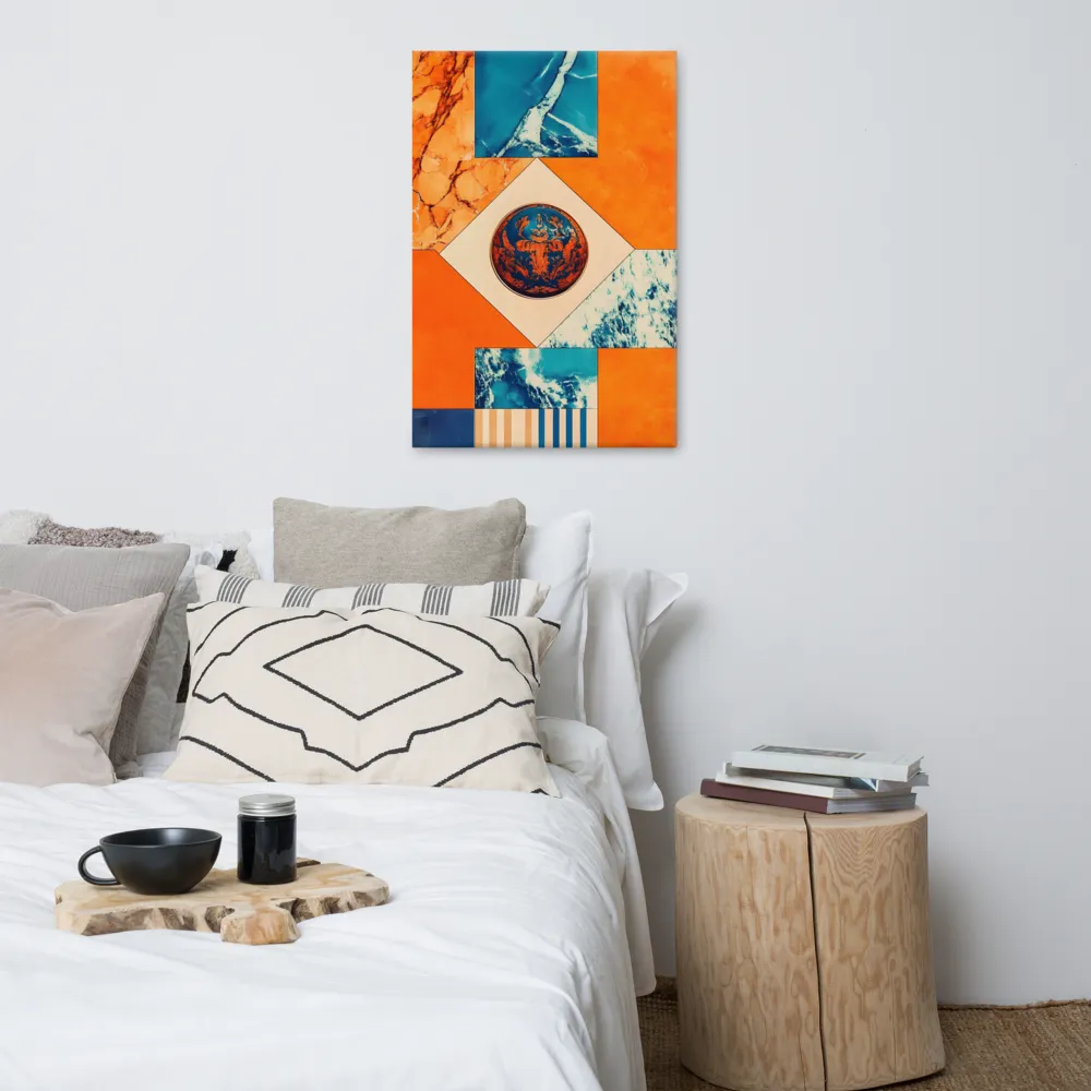 Harmonious Encounters: Abstract Geometry | Canvas | 24″×36″
