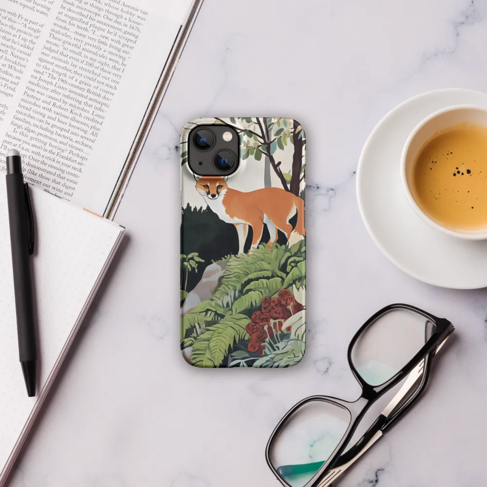 Whispers of the Forest: An Illustrated Fox | Phone Case |  13 | Snap Case | Matte