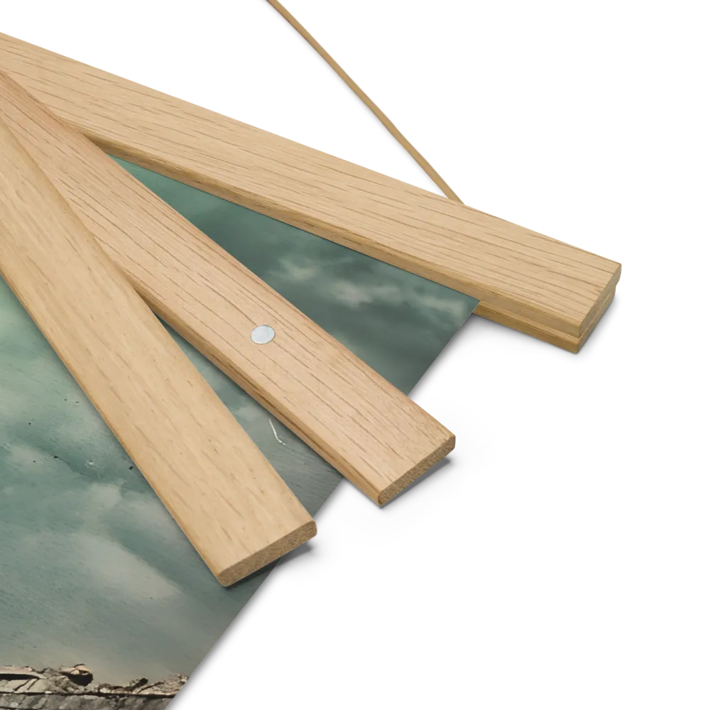 Ethereal Reflections: Identity in a Fragmented World | Poster With Oak Wood Hanger | 14″×14″