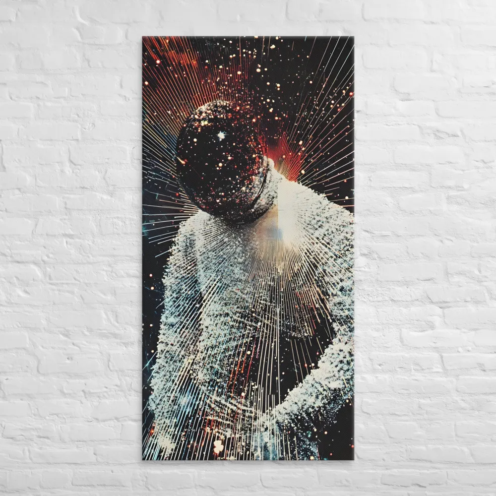 Ethereal Astronaut: A Journey Through the Cosmos | Canvas | 30″×60″