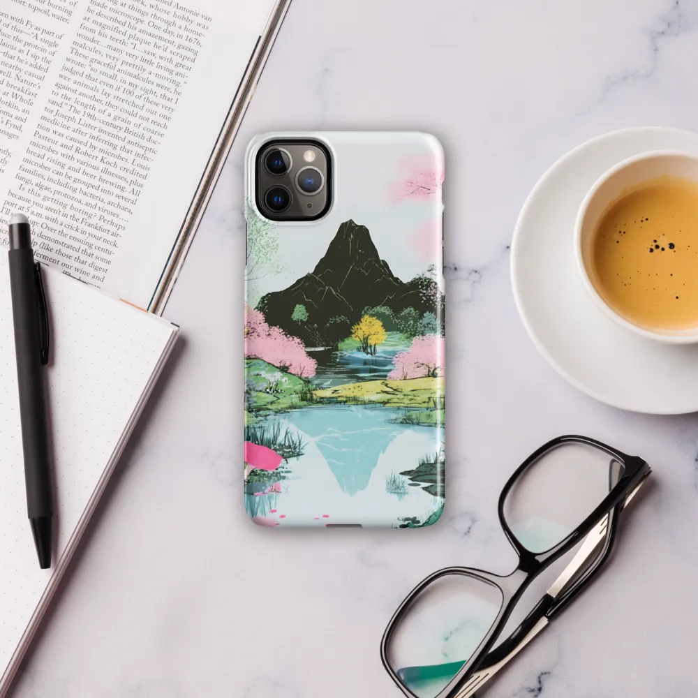 Tranquil Reflections: A Serene Landscape | Phone Case |  11 Pro Max | Snap Case | Glossy