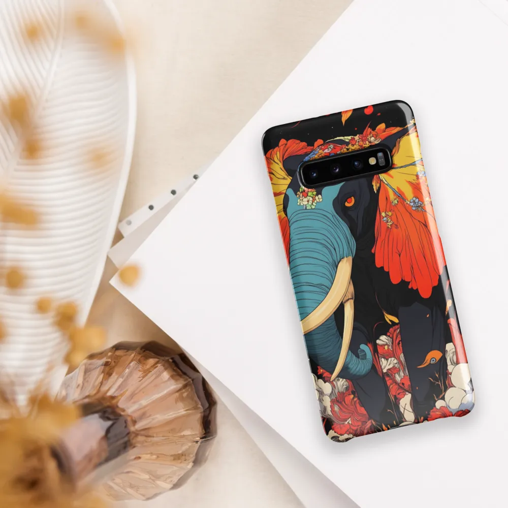 Majesty of the Floral Elephant | Phone Case |  S10 Plus | Snap Case | Glossy