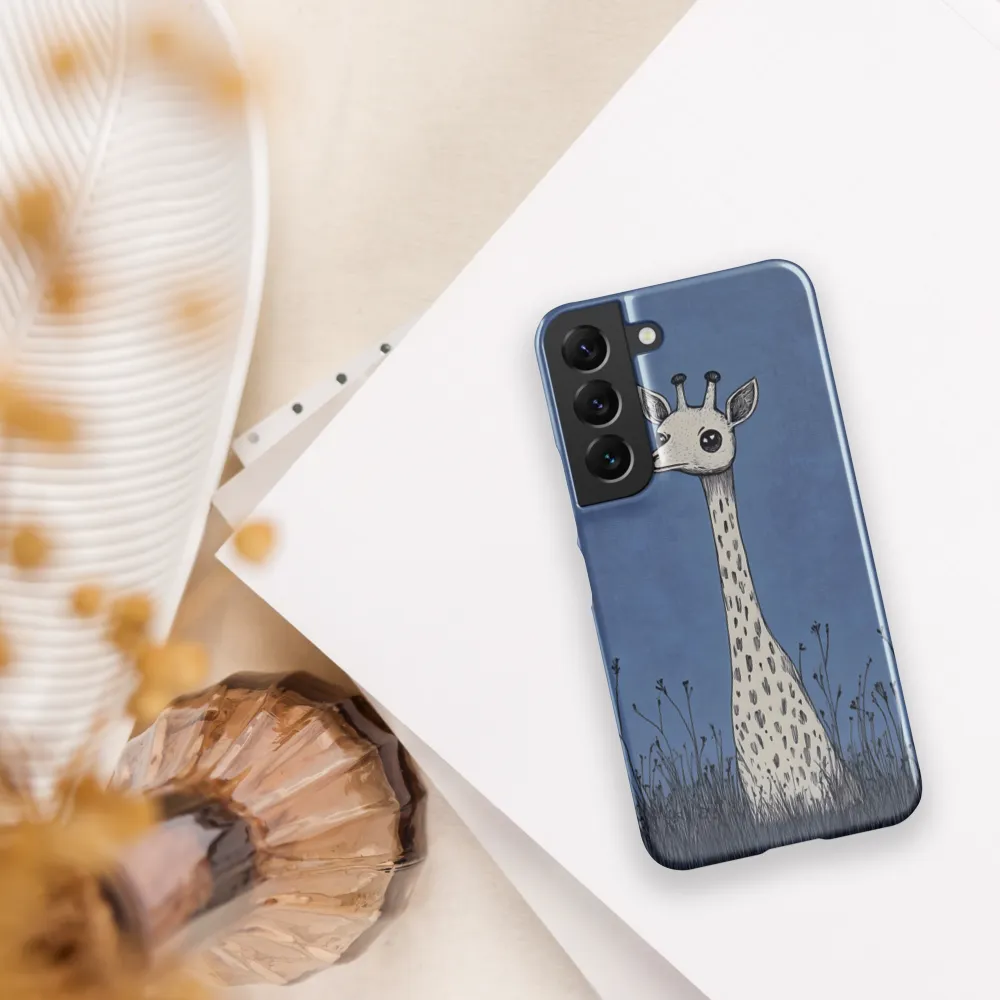 Whimsical Giraffe in Blue