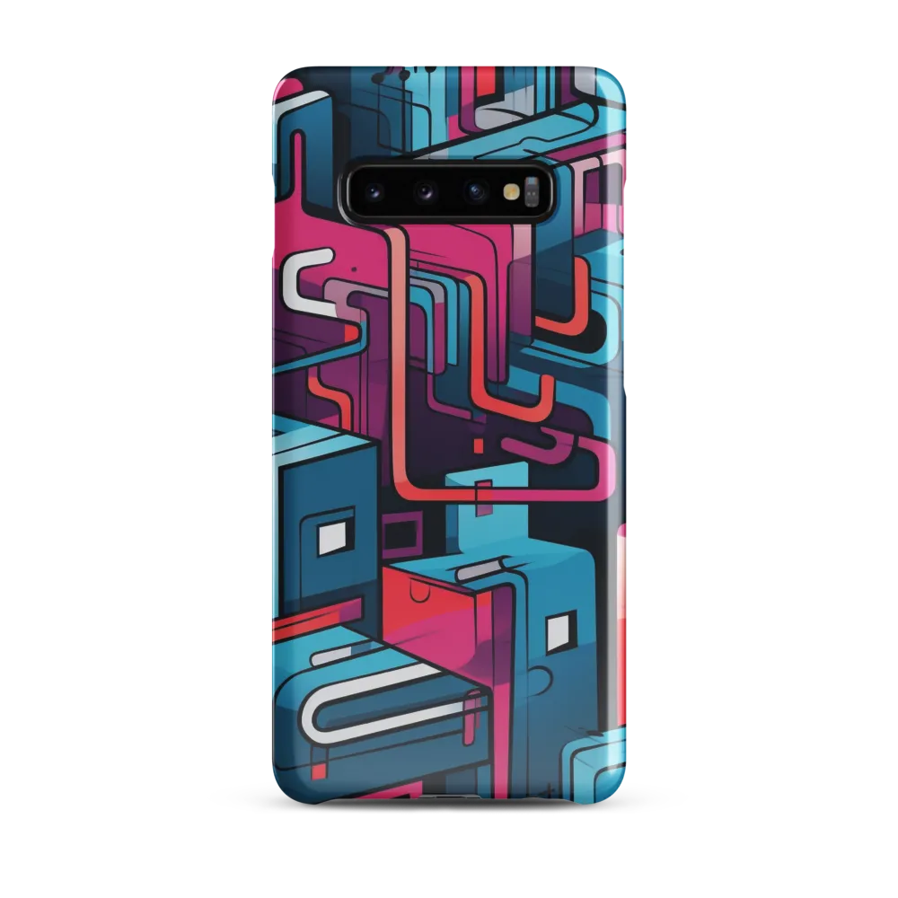 Dynamic Geometry: A Colorful Interplay | Phone Case |  S10 Plus | Snap Case | Glossy