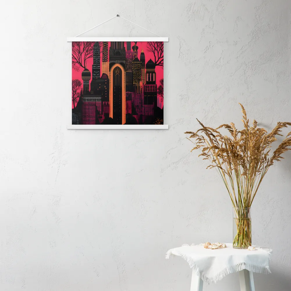 Urban Reverie | Poster With White Wood Hanger | 18″×18″