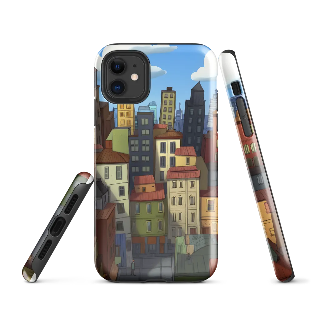 Urban Symphony: A Colorful Cityscape | Phone Case |  11 | Tough Case | Glossy