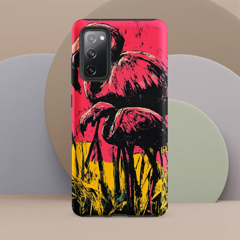 Flamingo Duet: A Pop Art Expression