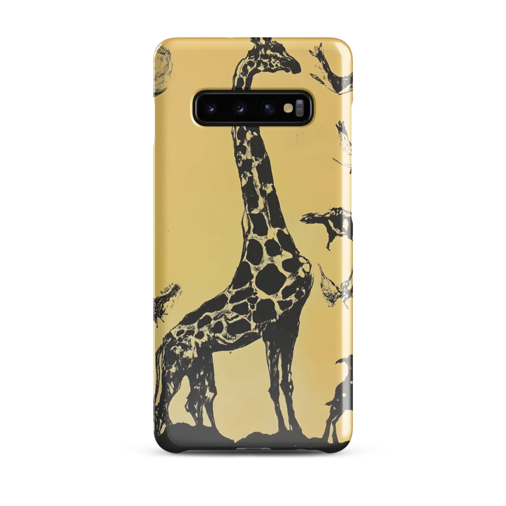 Whimsical Harmony of Giraffe and Birds | Phone Case |  S10 Plus | Snap Case | Glossy