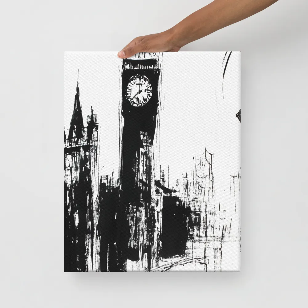 Clock Tower in Motion | Canvas | 16″×20″