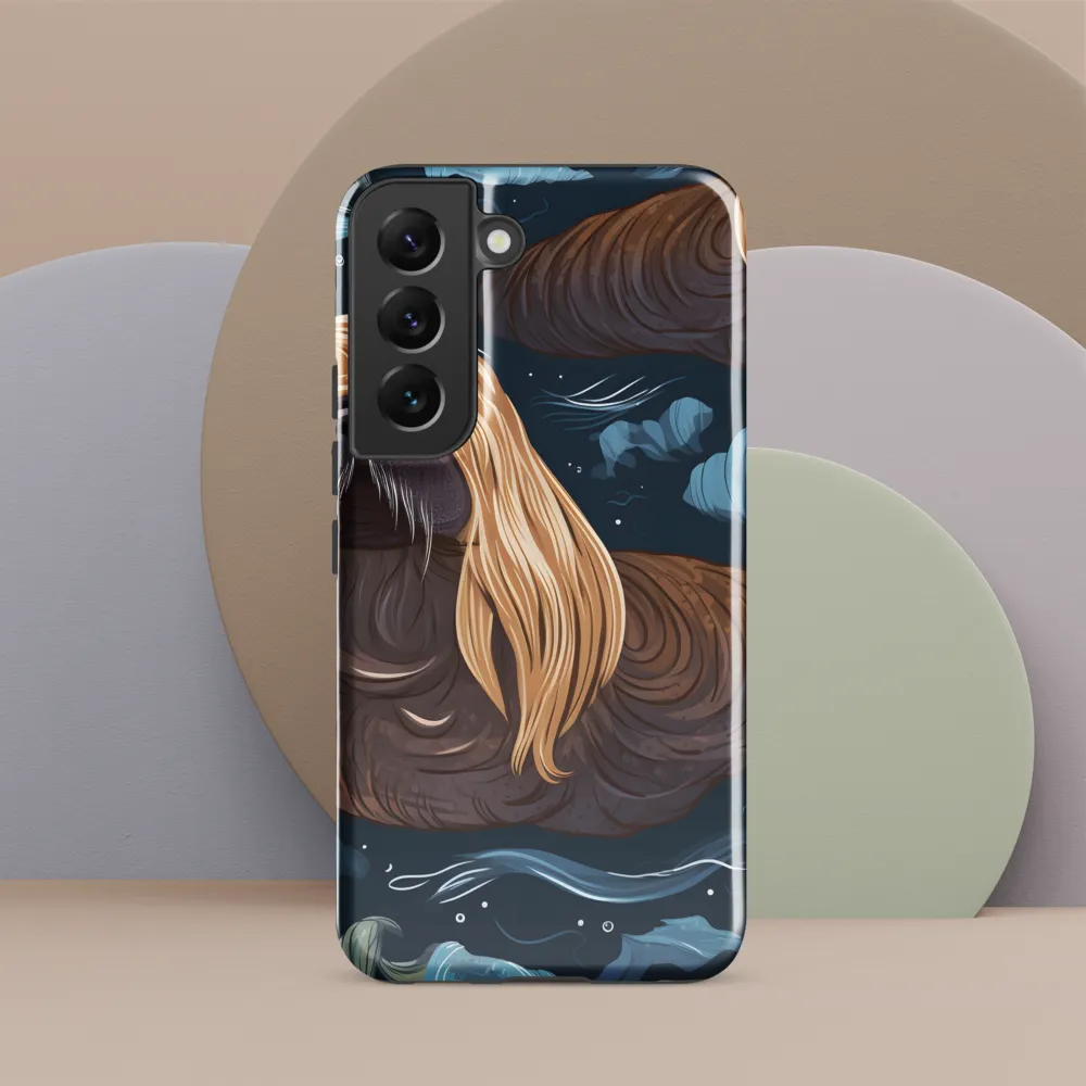 Whimsical Walruses in Deep Blue