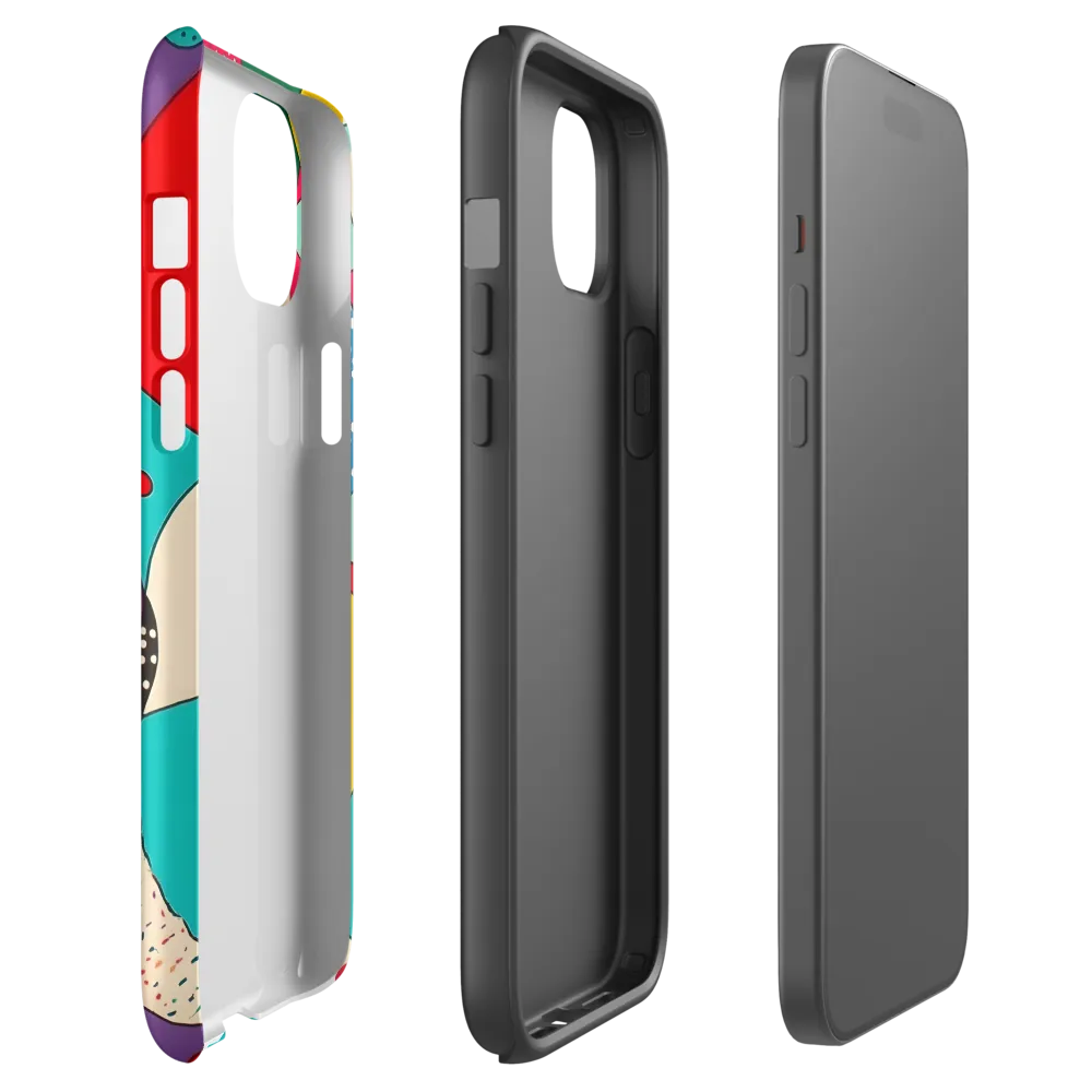 Playful Geometry in Color | Phone Case |  15 Plus | Tough Case | Matte