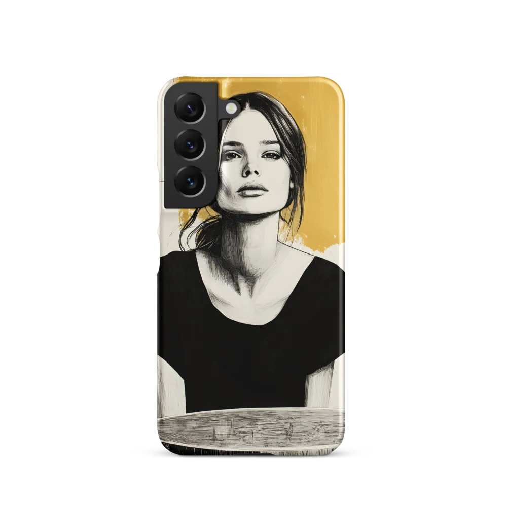 Golden Serenity: A Minimalist Portrait