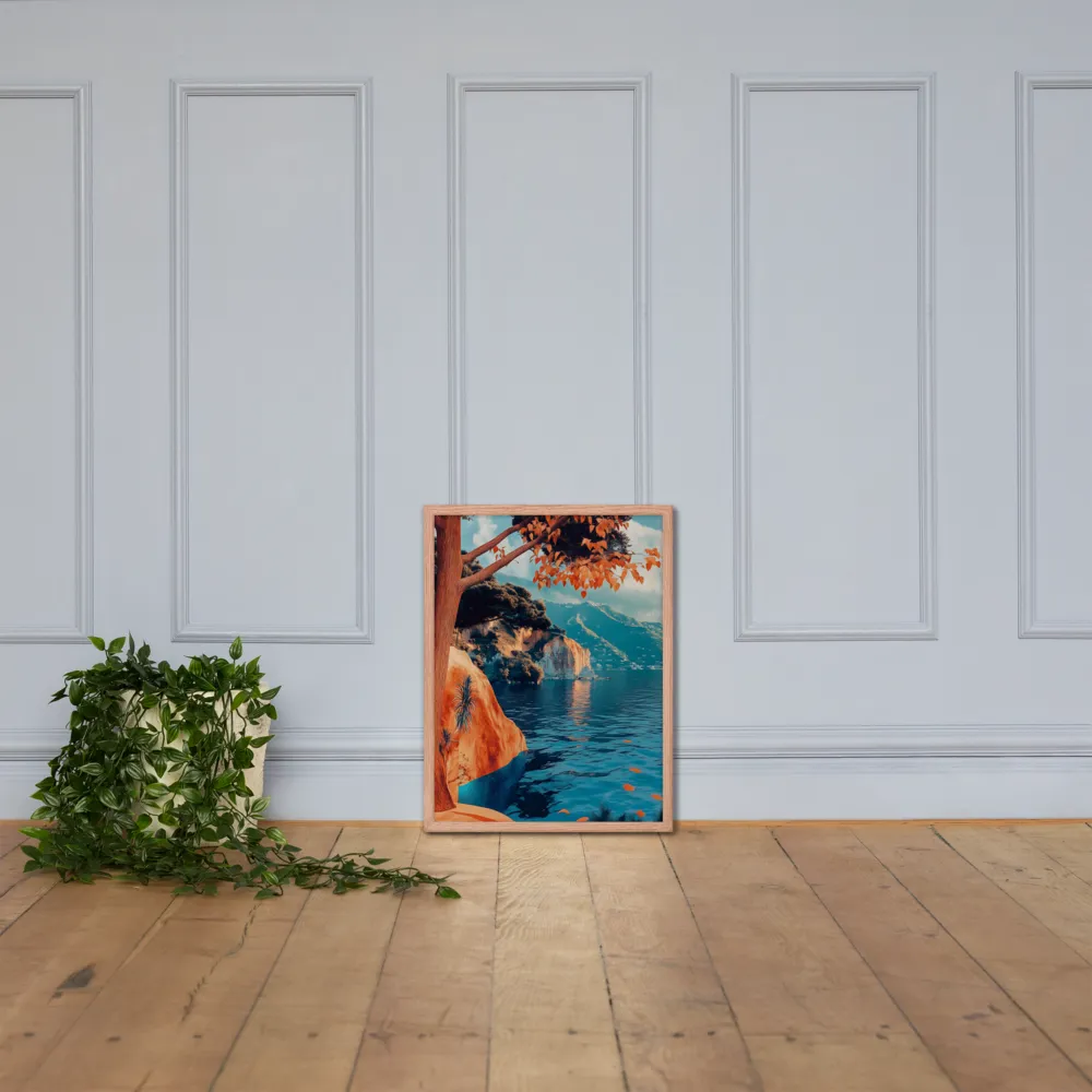 Elysian Waterscape | Poster with Red oak Frame | 18″×24″