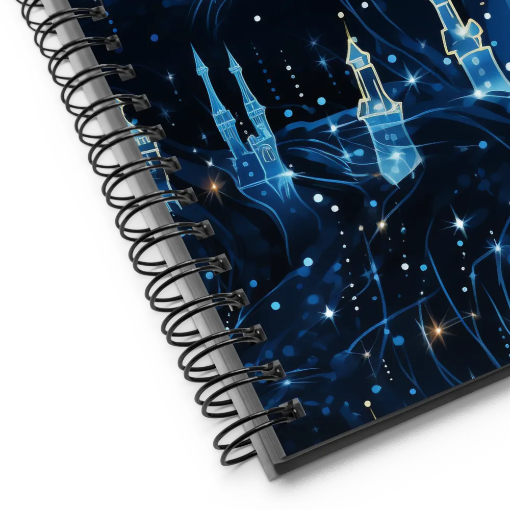 Dreamy Castles in a Starry Sky | Spiral Notebook