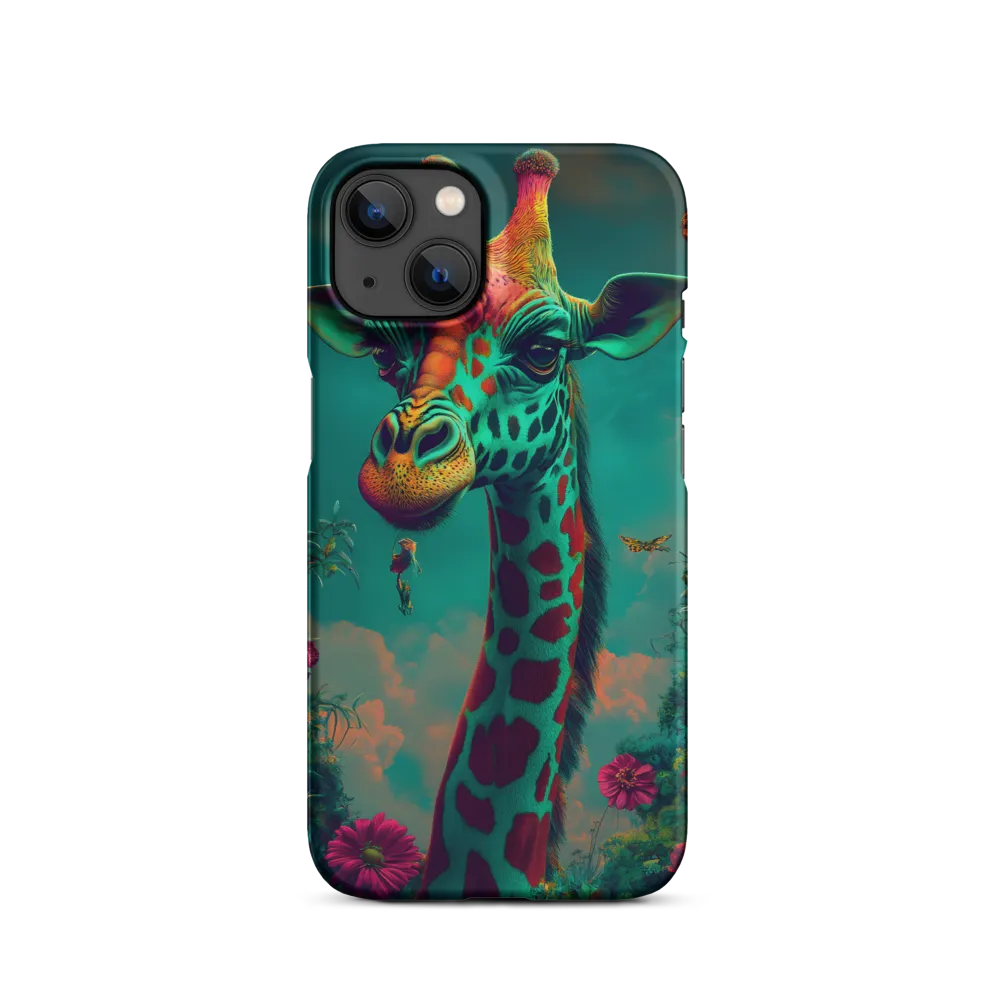 Whimsical Giraffe Among Blossoms